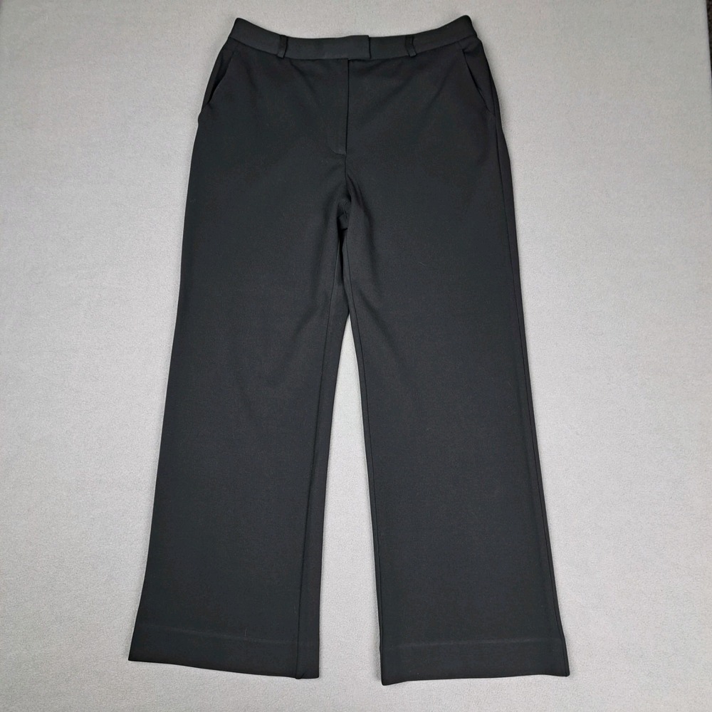 J McLaughlin Pants Womens 12 Black Wide Leg Stretch Waist Dress Slacks Career EC - Picture 12 of 12
